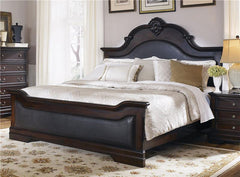 Cambridge Wood Queen Panel Bed Cappuccino - 203191Q