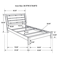 Serenity 4-piece Twin Bedroom Set Mod Grey - 215841T-S4