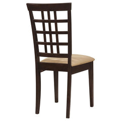Kelso Lattice Back Dining Chairs Cappuccino (Set of 2) - 190822