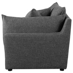 Sasha Upholstered RAF Chair Barely Black - 551684RAF