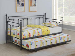 Nocus Metal Twin Daybed with Trundle Gunmetal - 306057