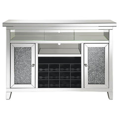 Melinda 2-door Wine Cabinet with Lighting Mirror - 183627