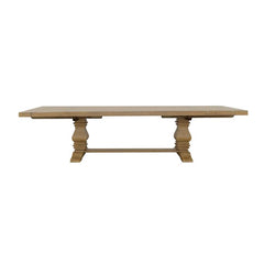 Florence Double Pedestal Dining Table Rustic Smoke - 180201