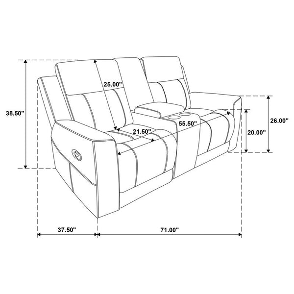 Brentwood 2-piece Upholstered Reclining Sofa Set Black - 610284-S2