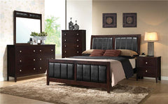 Carlton 6-drawer Rectangular Dresser with Mirror Cappuccino - 202093M