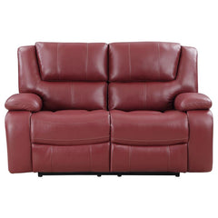 Camila 3-piece Upholstered Reclining Sofa Set Red - 610241-S3