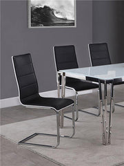 Broderick Upholstered Side Chairs Black and White (Set of 4) - 120948
