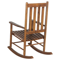 Annie Slat Back Solid Wood Rocking Chair Golden Brown - 609457