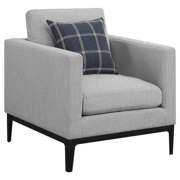 Apperson Upholstered Track Arm Accent Chair Light Grey - 508683