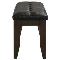 Dalila Tufted Upholstered Dining Bench Cappuccino and Black - 102723