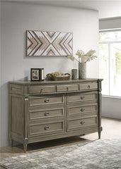 Alderwood 9-drawer Dresser French Grey - 223123
