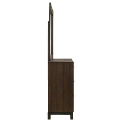Edmonton 6-drawer Dresser with Mirror Rustic Tobacco - 204353M