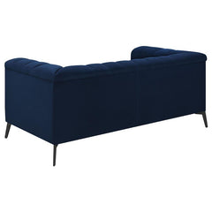 Chalet 3-piece Upholstered Tuxedo Arm Tufted Sofa Set Blue - 509211-S3