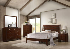 Serenity Rectangular 9-drawer Dresser with Mirror Rich Merlot - 201973M