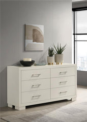 Jessica 6-drawer Dresser Cream White - 202993