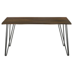 Topeka Live-edge Dining Table Mango Cocoa and Gunmetal - 193851
