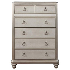 Bling Game 6-drawer Chest Metallic Platinum - 204185