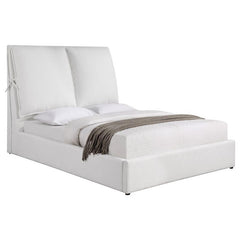 Gwendoline Upholstered Eastern King Panel Bed White - 306040KE