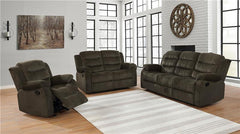 Rodman Upholstered Padded Arm Glider Recliner Olive Brown - 601883
