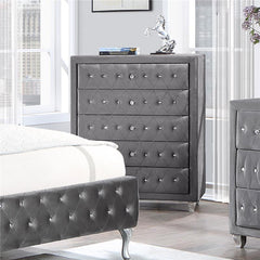 Deanna 5-drawer Rectangular Chest Grey - 205105