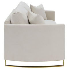 Corliss Upholstered Arched Arm Sofa Beige - 508821
