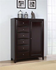 Phoenix 6-drawer Door Chest Deep Cappuccino - 200420