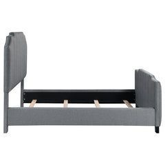 Fiona Upholstered Eastern King Panel Bed Light Grey - 306029KE