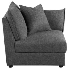 Sasha Upholstered RAF Chair Barely Black - 551684RAF