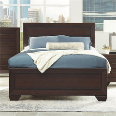 Kauffman Wood Eastern King Panel Bed Dark Cocoa - 204391KE