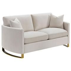 Corliss 3-piece Upholstered Arched Arm Sofa Set Beige - 508821-S3