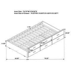 Atkin 3-drawer Twin XL Over Queen Bunk Bed Weathered Walnut - 461147