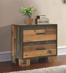 Sidney 2-drawer Nightstand Rustic Pine - 223142