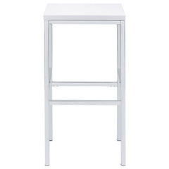 Natividad 5-piece Bar Set White High Gloss and Chrome - 182525