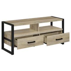 James 2-drawer Engineered Wood 48" TV Stand Distressed Pine - 704271