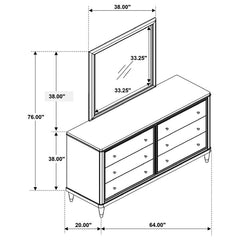 Emberlyn 6-drawer Dresser with Mirror Brown - 223063M