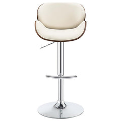 Harris Adjustable Bar Stool Ecru and Chrome - 130505