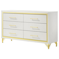 Lucia 6-drawer Dresser White - 224733