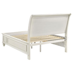 Selena Wood Full Storage Panel Bed Cream White - 400239F