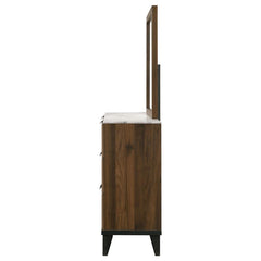 Mays 6-drawer Dresser with Mirror Walnut - 215963M