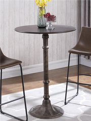 Oswego Round Bar Table Dark Russet and Antique Bronze - 100064