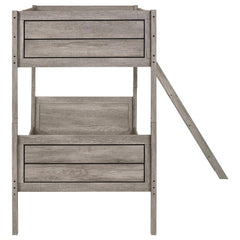 Ryder Wood Twin Over Twin Bunk Bed Weathered Taupe - 400818