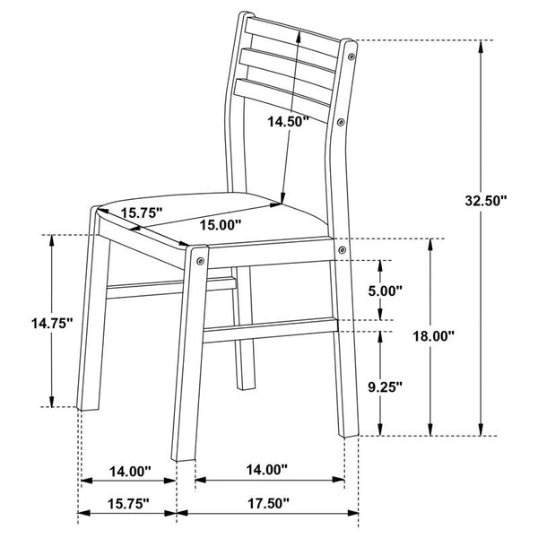 Bucknell 3-piece Dining Set with Drop Leaf Cappuccino and Tan - 130005