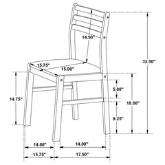 Bucknell 3-piece Dining Set with Drop Leaf Cappuccino and Tan - 130005