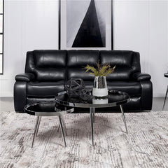 Camila Upholstered Motion Reclining Sofa Black - 610244