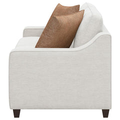 Christine Upholstered Sloped Arm Loveseat Beige - 552062