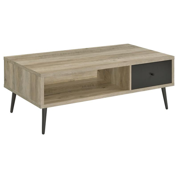 Welsh 1-drawer Engineered Wood Coffee Table Antique Pine - 701038