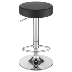 Ramses 29" Adjustable Bar Stool Chrome and Black - 102558