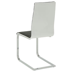 Broderick Upholstered Side Chairs Black and White (Set of 4) - 120948