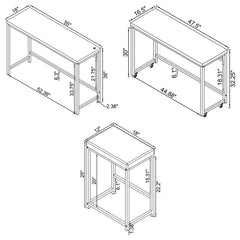 Hawes 4-piece Multipurpose Counter Height Table Set Black - 182724