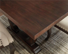 Brockway Trestle Dining Table Antique Java - 110311